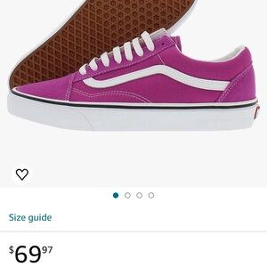 Vans Old Skool Color: Fuschia Red/True White